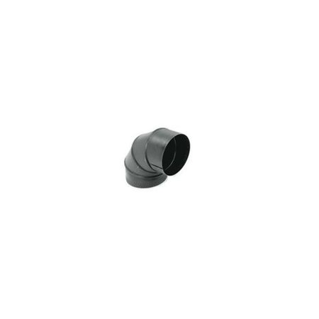 INTEGRA MILTEX Gray Metal Products  Inc. 5-24-602-R 5 Inch  24-ga Snap-Lock Black Stovepipe 90 Deg Sectioned Adjustable Elbow 73535